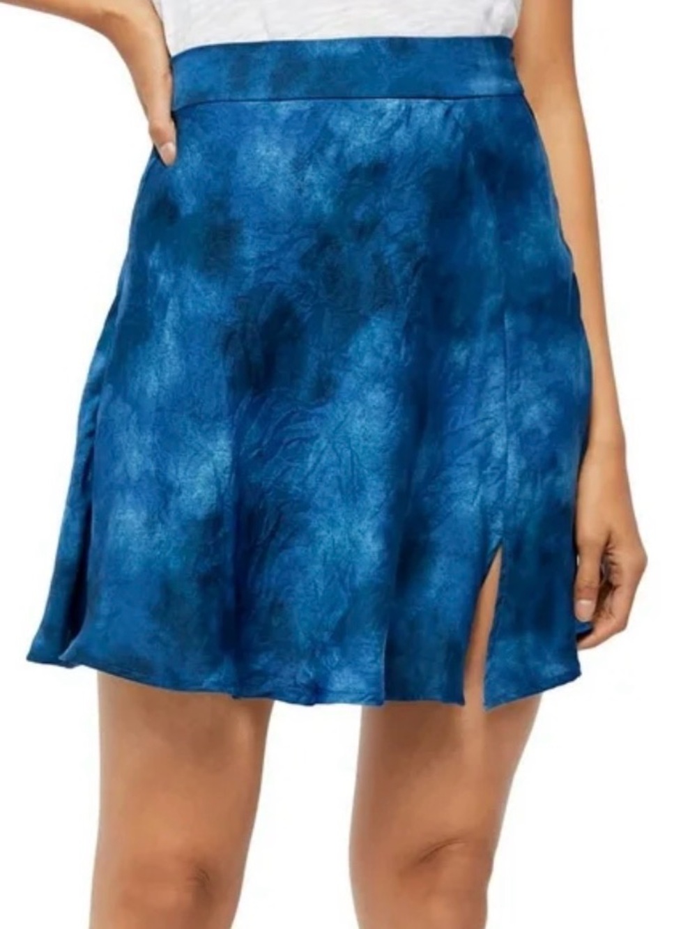 NWOT Free People Blue Ombre Mini Skirt Size 10